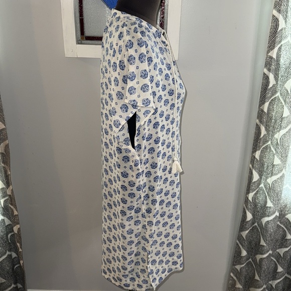 Madewell 100% Cotton Block Print Bathing Suit Cover Up SZ Large - Picture 6 of 8